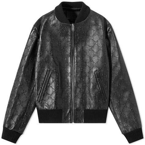 gucci herr|Gucci leather jacket men.